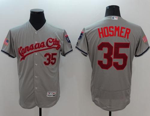 Royals #35 Eric Hosmer Grey Fashion Stars Stripes Flexbase Authentic Stitched Jersey - Zenithce