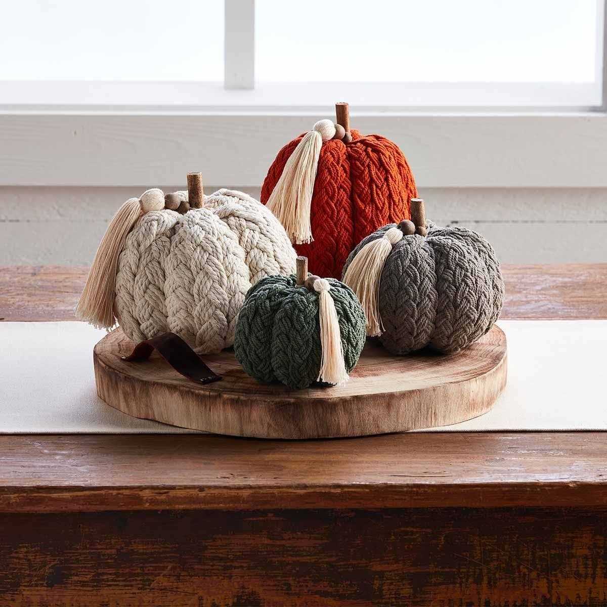 Mud Pie Braided Rope Pumpkin - Zenithce