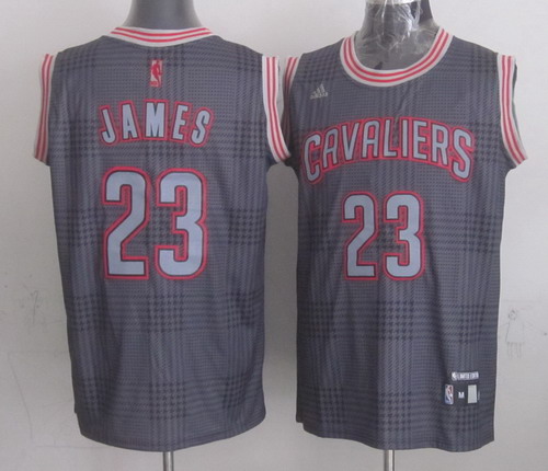 Cleveland Cavaliers #23 LeBron James Gray Shadow Jersey - Zenithce