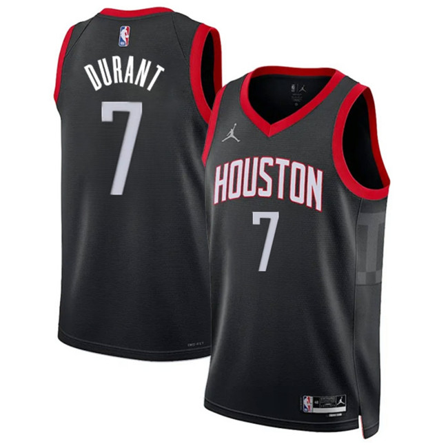 Houston Rockets #7 Kevin Durant Black Statement Edition Stitched Jersey - Zenithce