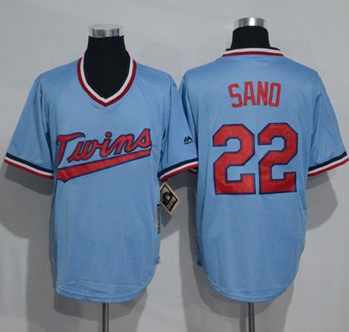 Twins #22 Miguel Sano Light Blue Cooperstown Throwback Stitched Jersey - Zenithce