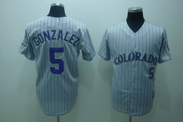 Rockies #5 Carlos Gonzalez Stitched Grey Jersey - Zenithce