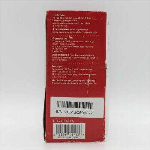 Honeywell Pro TH4110U2005 T4 Programmable Thermostat - Zenithce