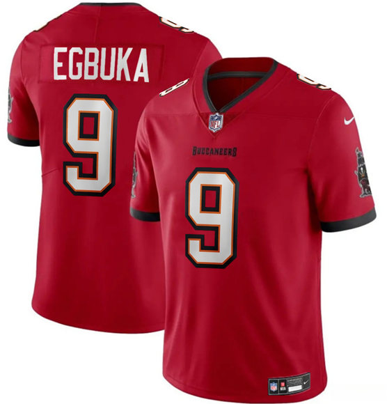 Tampa Bay Buccaneers #9 Emeka Egbuka Red 2025 Draft Vapor Limited Stitched Jersey - Zenithce