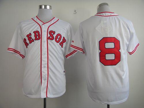 Red Sox #8 Carl Yastrzemski White 1936 Turn Back The Clock Stitched Jersey - Zenithce