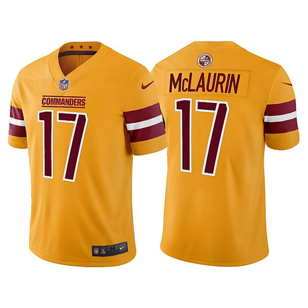 Washington Commanders #17 Terry McLaurin Gold Vapor Untouchable Stitched Football Jersey - Zenithce