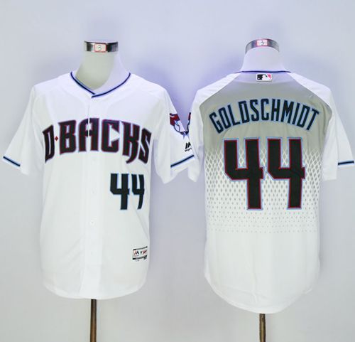 Diamondbacks #44 Paul Goldschmidt White Capri New Cool Base Stitched Jersey - Zenithce