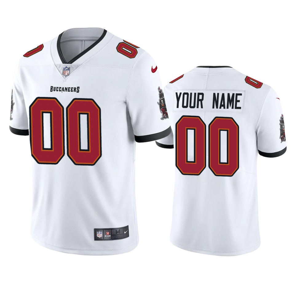 Tampa Bay Buccaneers 2020 Customized Custom White Vapor Untouchable Limited Stitched Jersey - Zenithce