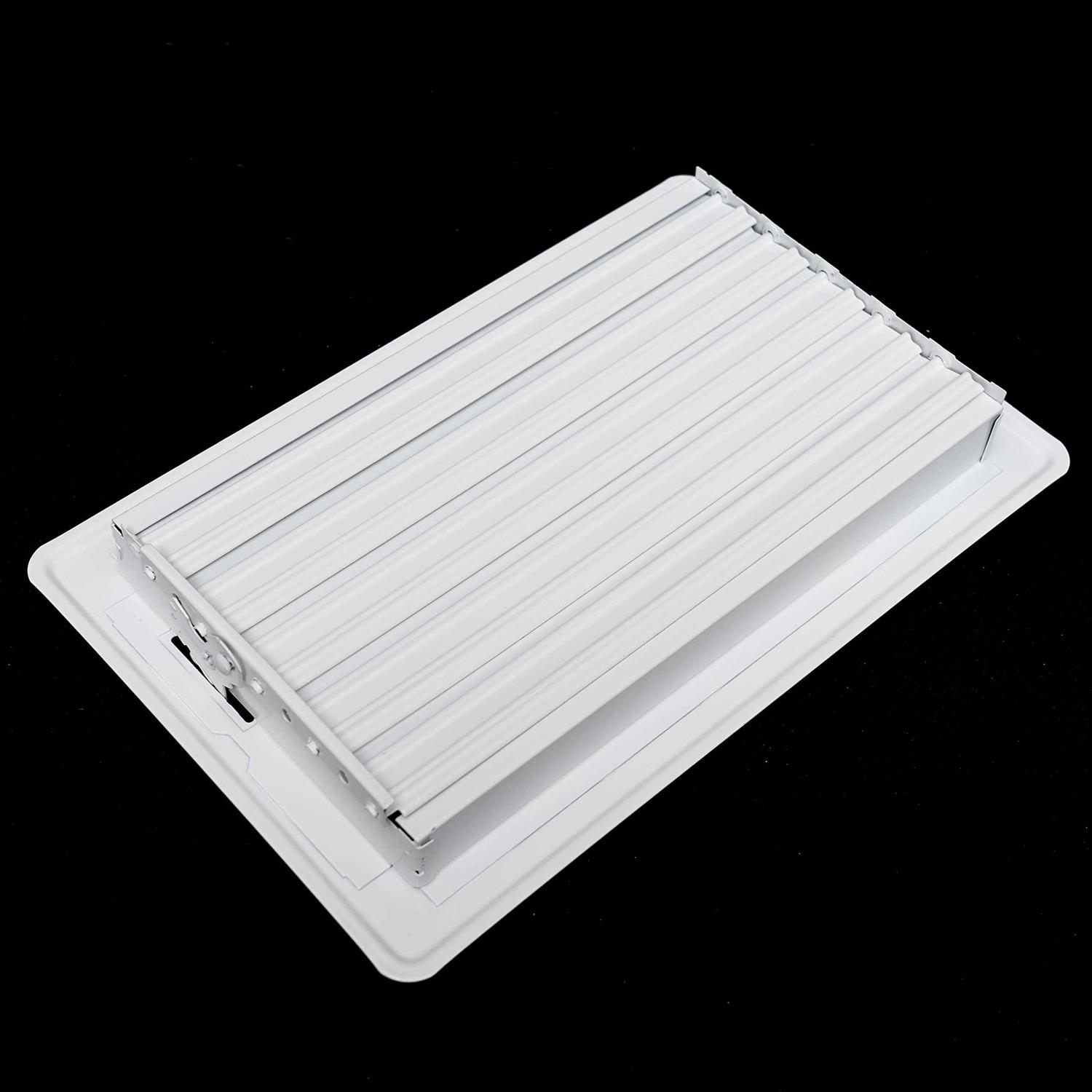 Handua Floor Register with Louvered Design Heavy Duty Walkable Design with Damper - Zenithce