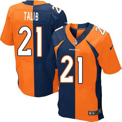 Denver Broncos Customized Orange Navy Blue Stitched Jersey - Zenithce