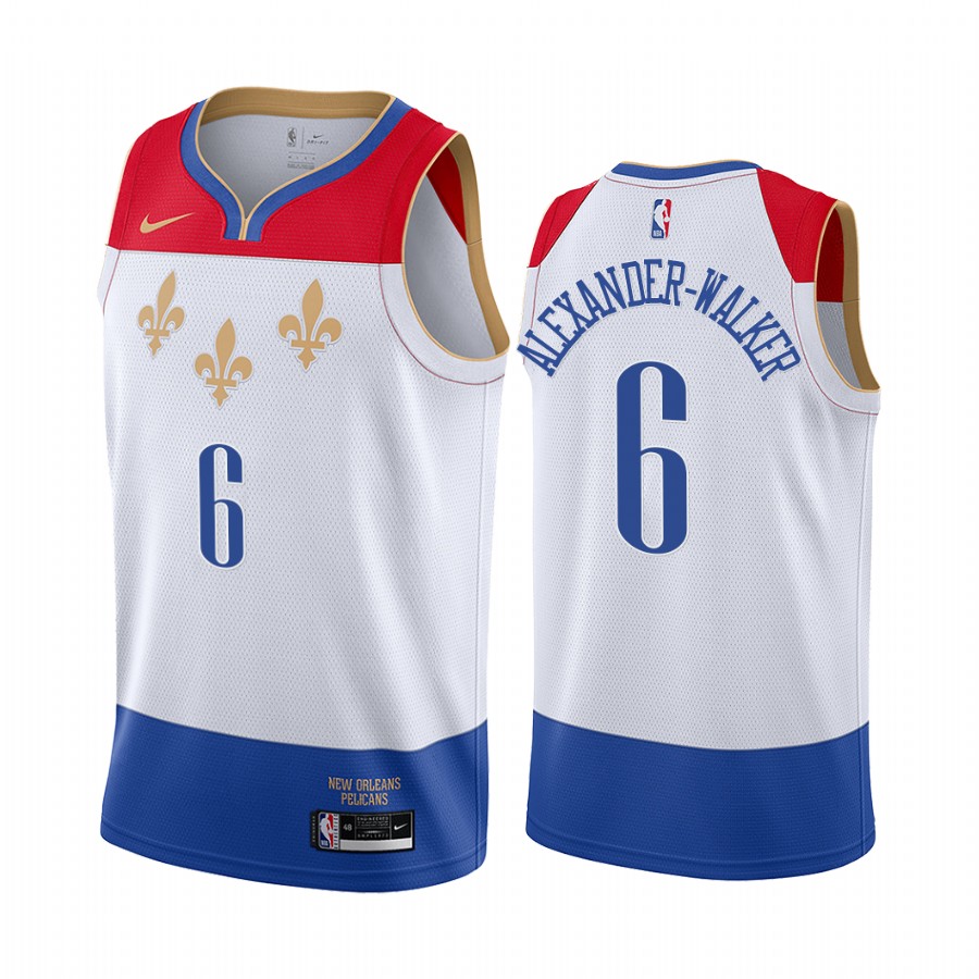 Pelicans #6 Nickeil Alexander-Walker White Swingman 2020-21 City Edition Jersey - Zenithce