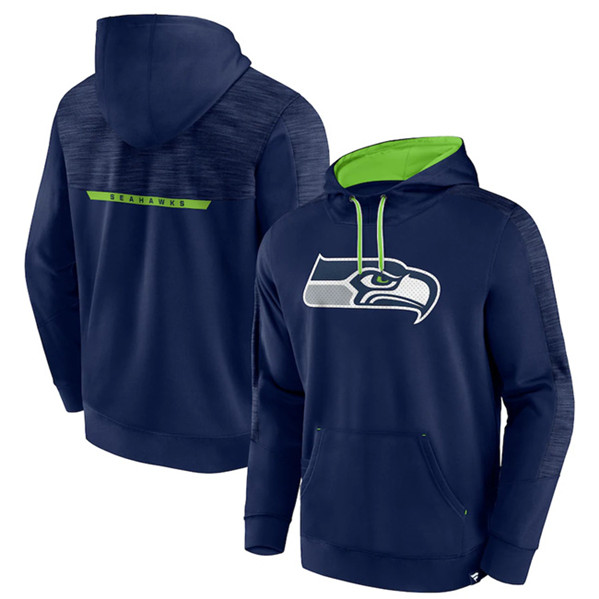 Seattle Seahawks Navy Defender Evo Pullover Hoodie - Zenithce