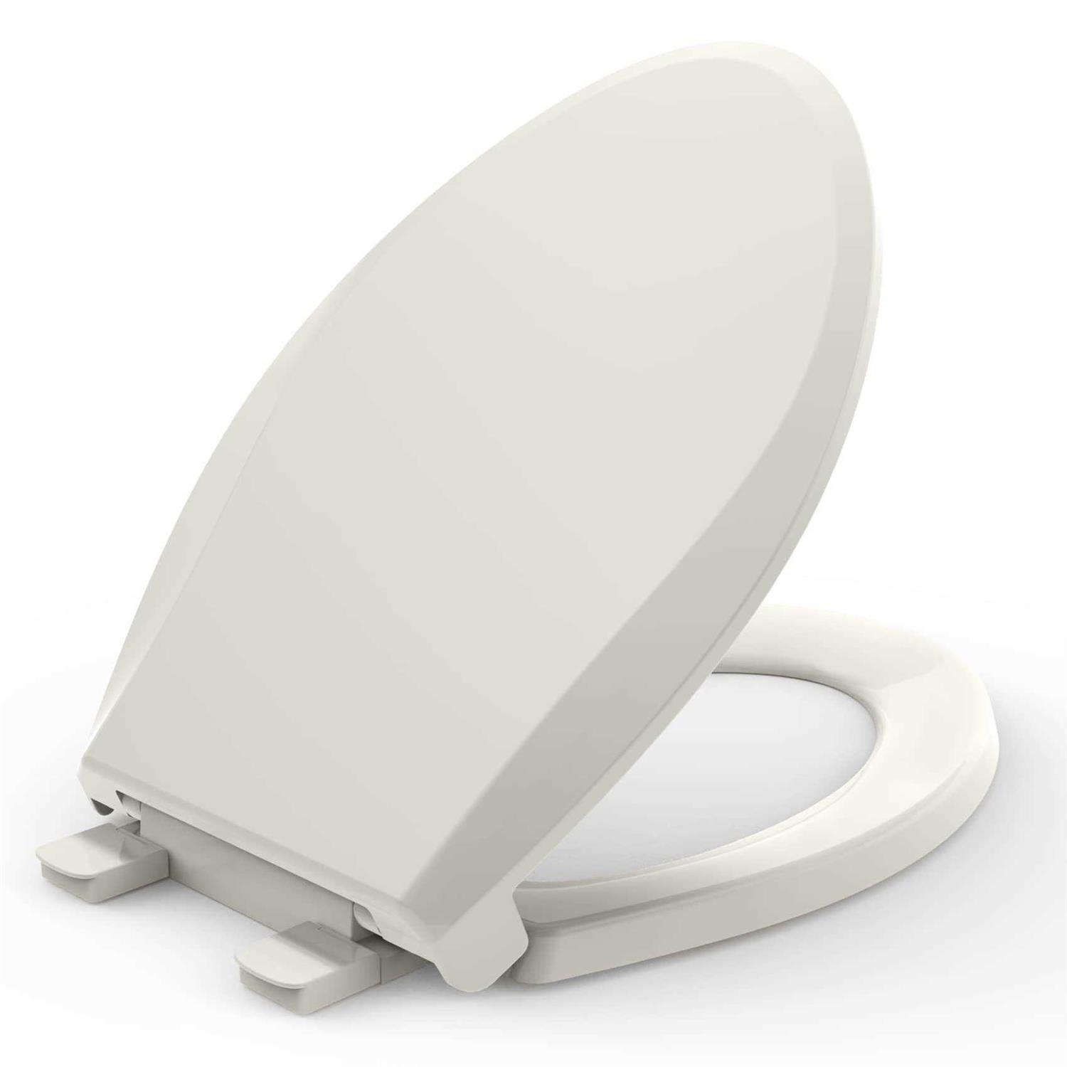 ROUND Toilet Seat with Soft-Close and Quick-Release Hinge, Never Loosen, Heavy Duty, Easy to Install and Clean - Zenithce