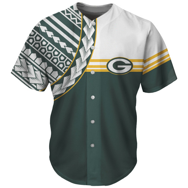 Green Bay Packers Green Baseball Jersey - Zenithce