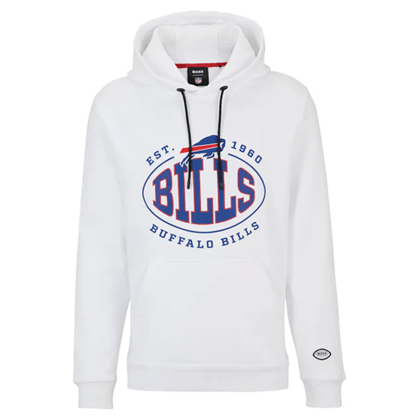 Buffalo Bills White BOSS X Touchback Pullover Hoodie - Zenithce