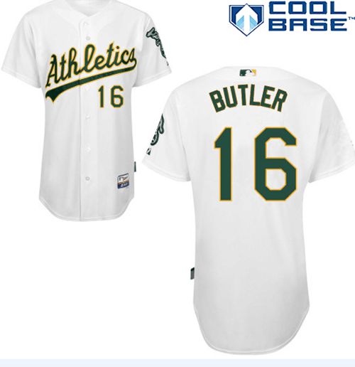 Athletics #16 Billy Butler White Cool Base Stitched Jersey - Zenithce
