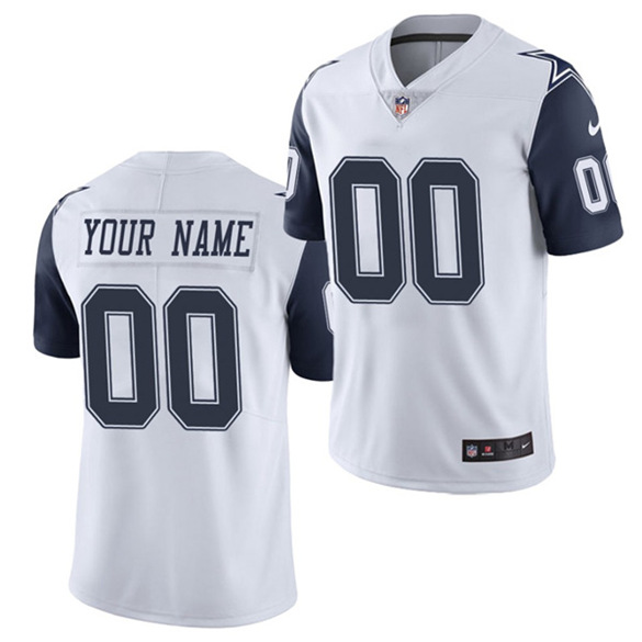 Cowboys Customized White Vapor Untouchable Limited Stitched Jersey - Zenithce