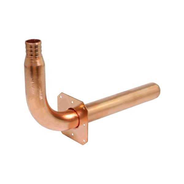 The Plumber’s Choice 8 in. x PEX Copper Stub Out 90° Elbow with Wall Flange - Zenithce