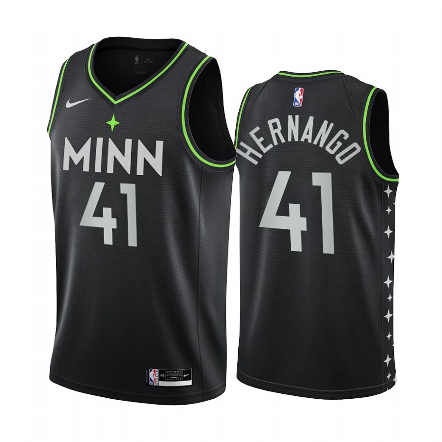 Timberwolves #41 Juancho Hernangomez Black Swingman 2020-21 City Edition Jersey - Zenithce