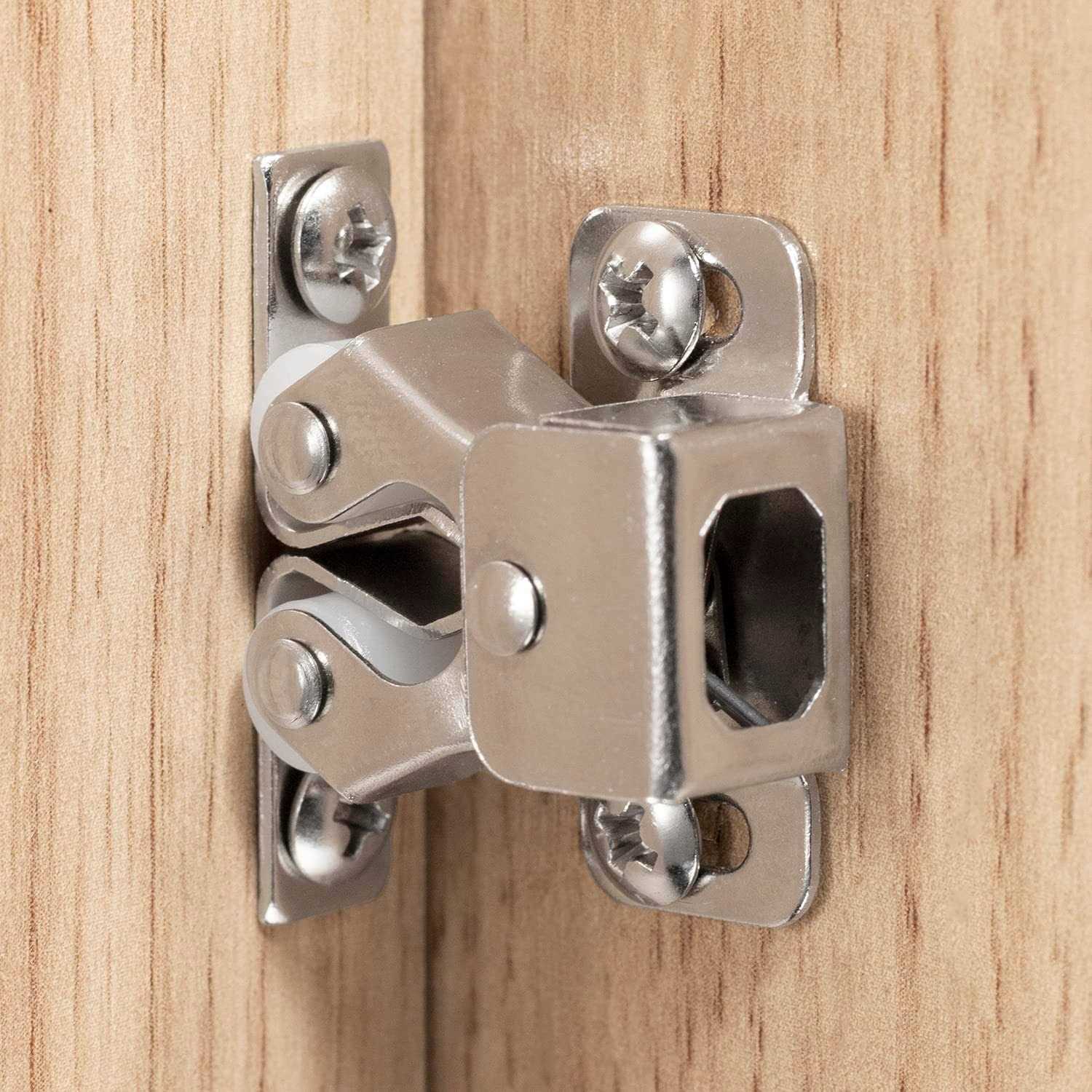Keenkee Cabinet Latch Double Roller Catch Hardware for Cupboard Closet Cabinet Door Latches and Catches - Zenithce