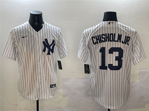 New York Yankees #13 Jazz Chisholm Jr. White Cool Base Stitched Jersey - Zenithce