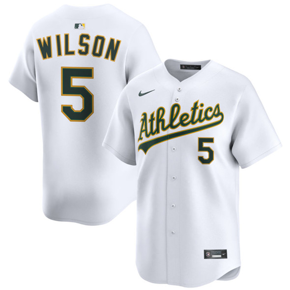 Oakland Athletics #5 Jacob Wilson White 2024 Home Limited Stitched Jersey - Zenithce