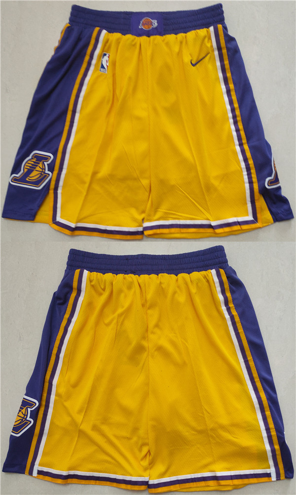 Los Angeles Lakers Yellow Shorts (Run Small) - Zenithce