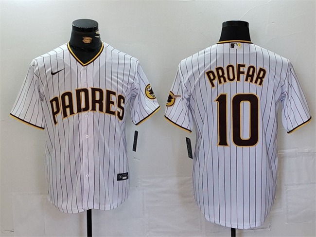 San Diego Padres #10 Jurickson Profar White Cool Base Stitched Jersey - Zenithce
