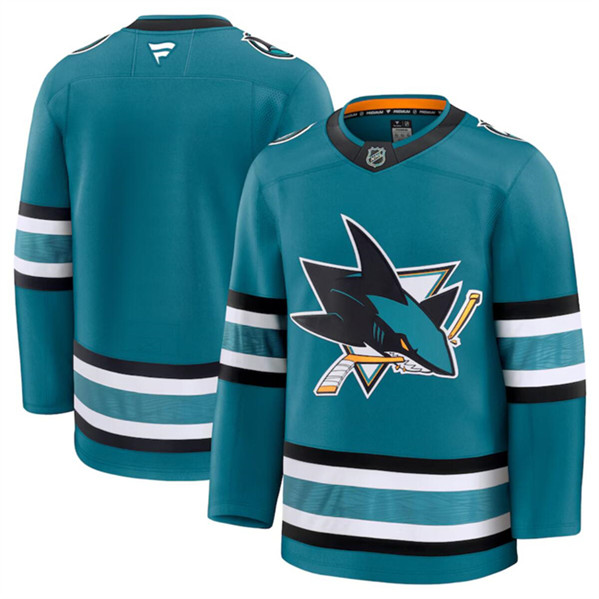 San Jose Sharks Blank Teal 2024-25 Home Stitched Jersey - Zenithce