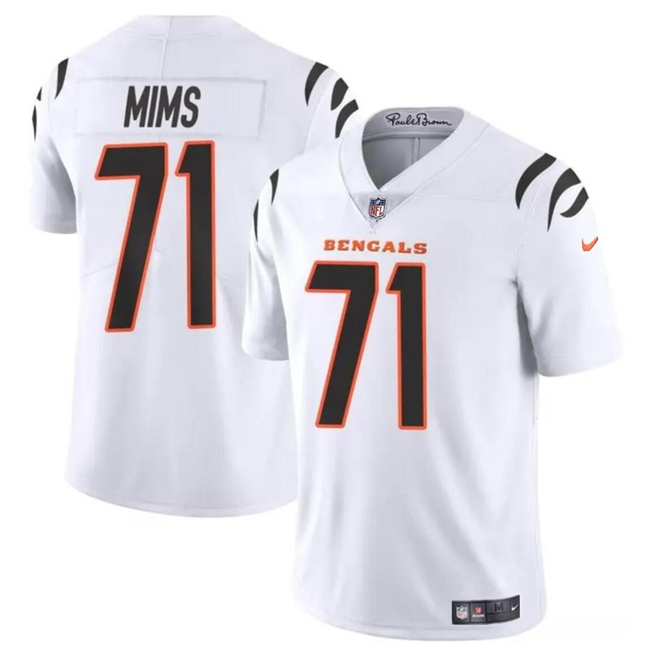 Cincinnati Bengals #71 Amarius Mims White 2024 Draft Vapor Untouchable Limited Stitched Jersey - Zenithce