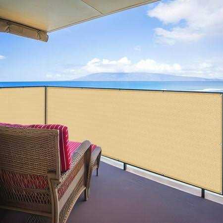 SUNNY GUARD Balcony Privacy Screen Fence Apartments Railing Cover Heavy Duty Windscreen for Outdoor,Backyard,Patio,Deck - Zenithce