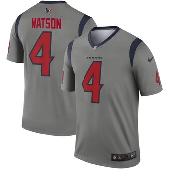 Houston Texans #4 Deshaun Watson Gray Inverted Legend Stitched Jersey - Zenithce