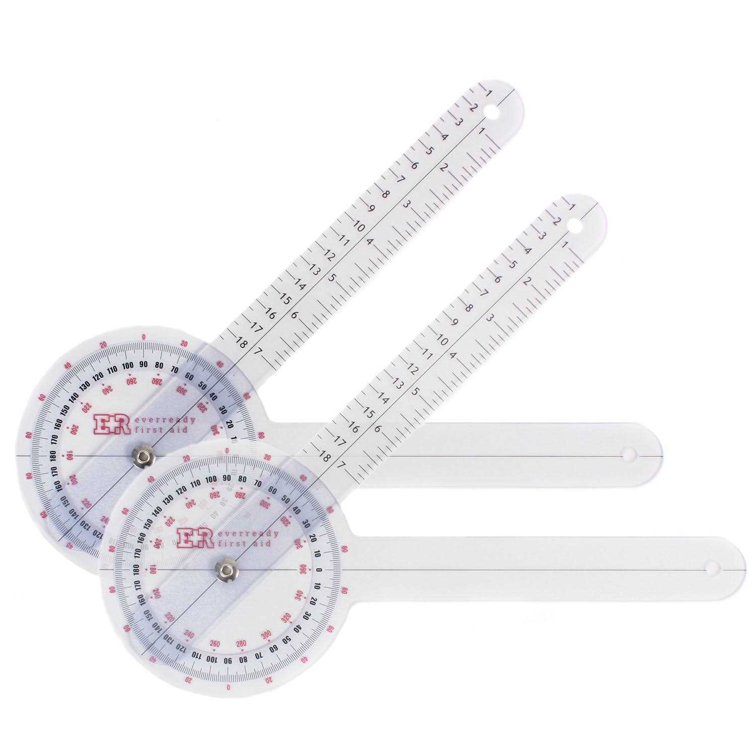 Ever Ready First Aid Plastic 12 Goniometer 360 Degree Isom - Zenithce
