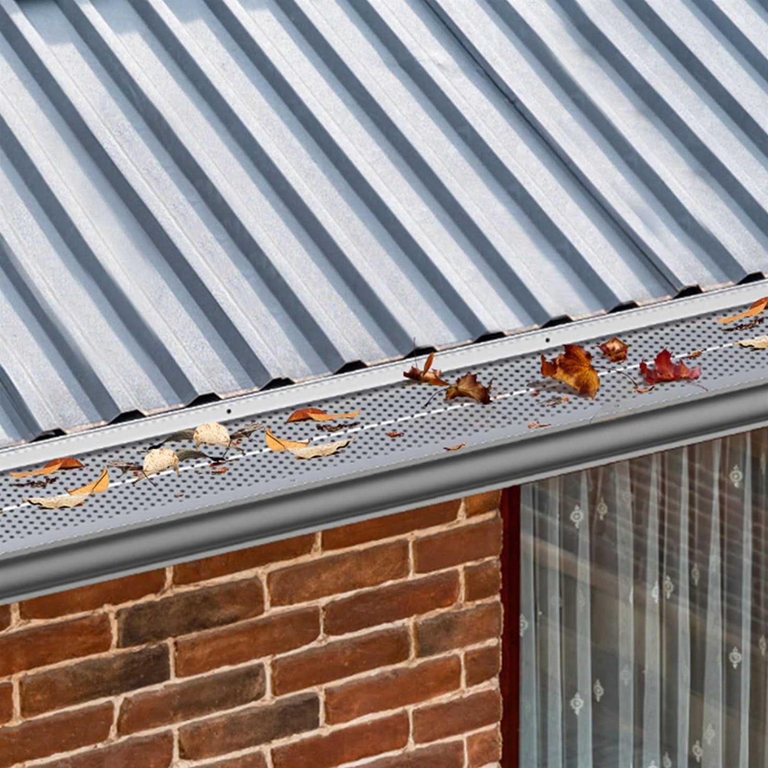 VEVOR Gutter Guard 5 inch Width Aluminum Leaf Filter DIY Gutter Cover - Zenithce