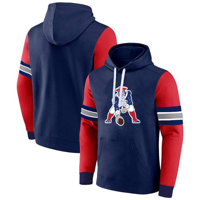 New England Patriots Navy Red Pullover Hoodie - Zenithce