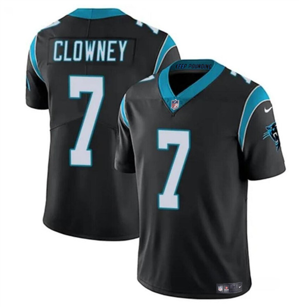 Carolina Panthers #7 Jadeveon Clowney Black Vapor Limited Stitched Jersey - Zenithce
