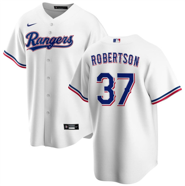 Texas Rangers #37 David Robertson White Cool Base Stitched Jersey - Zenithce