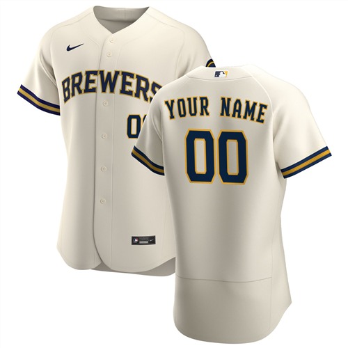 Milwaukee Brewers Customized Authentic Stitched MLB Jersey - Zenithce