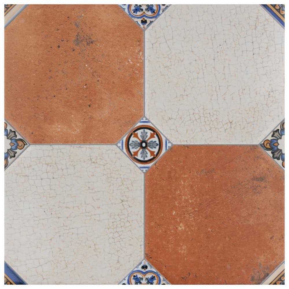 SomerTile 13.125×13.125-inch Huerta Jet Mix Ceramic Floor and Wall Tile - Zenithce