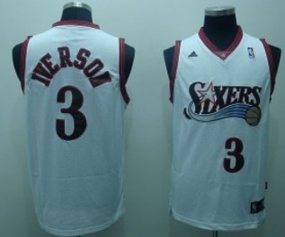 Philadelphia 76ers #3 Allen Iverson White Swingman Jersey - Zenithce