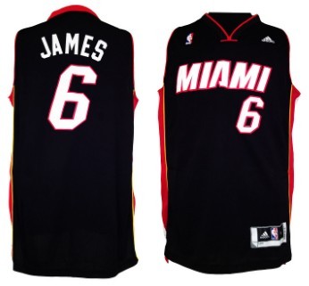 Miami Heats #6 LeBron James Revolution 30 Swingman 2013 Black Jersey - Zenithce
