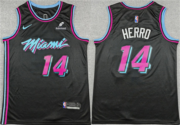 Miami Heat #14 Tyler Herro Black 2025-26 City Edition Stitched Jersey - Zenithce