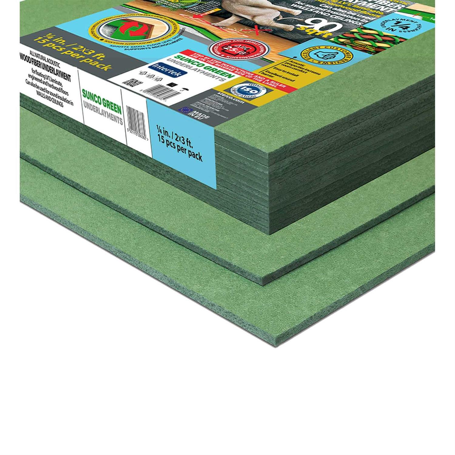 STEICO 90 sq.ft. 2 ft. x 3 ft x 1/8 in. Wood Fiber Underlayment - Zenithce