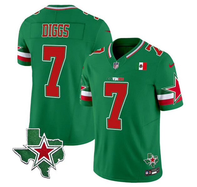 Dallas Cowboys #7 Trevon Diggs Green 2024 F.U.S.E. Mexico Vapor Untouchable Limited Stitched Jersey - Zenithce