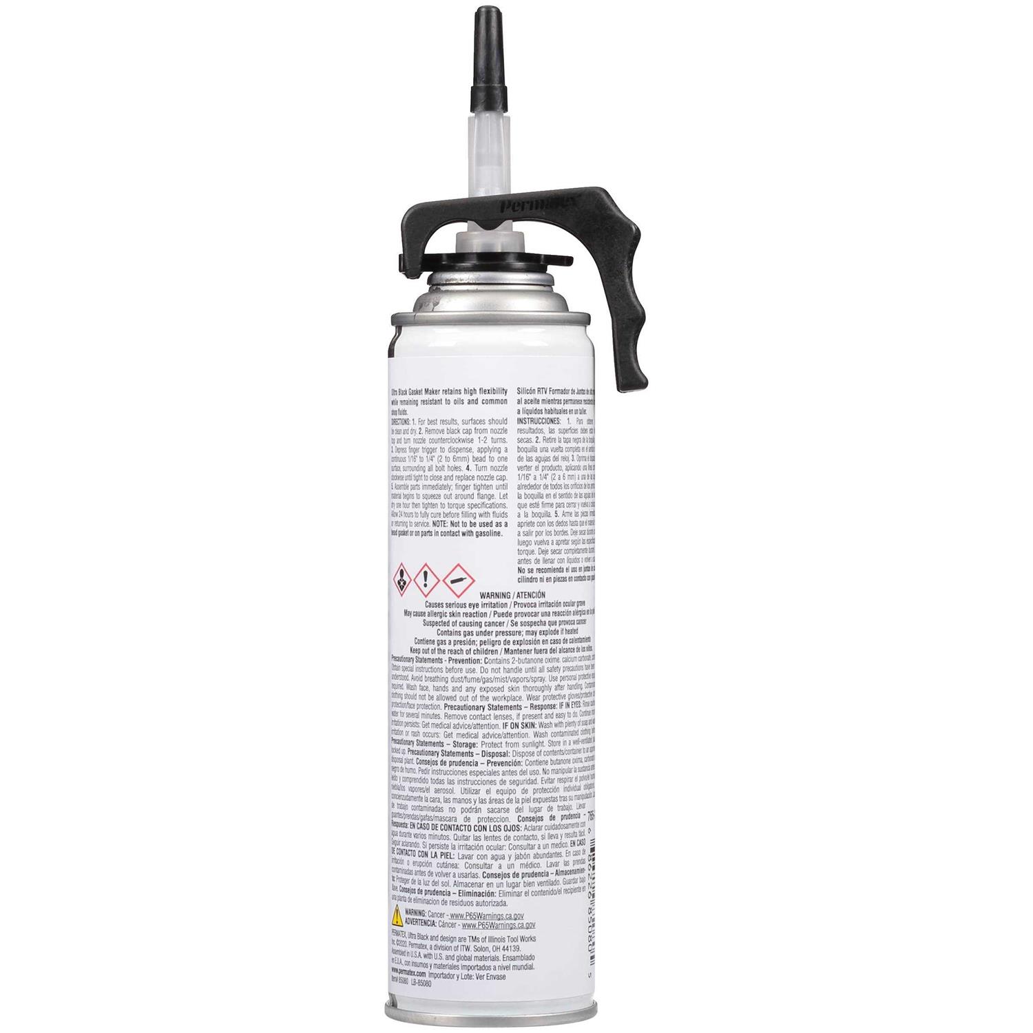 Permatex Ultra Black Maximum Oil Resistance RTV Silicone Gasket Maker 24105 - Zenithce