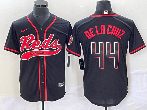 Cincinnati Reds #44 Elly De La Cruz Black Cool Base Stitched Jersey - Zenithce