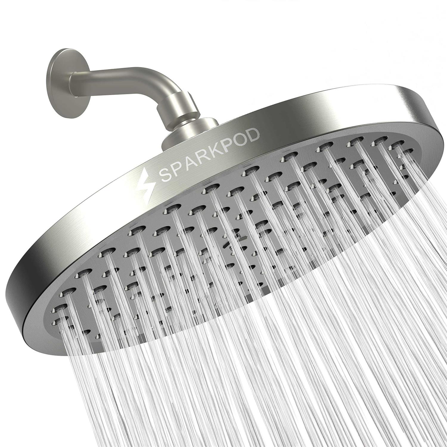 SparkPod Shower Head High Pressure Rain Luxury Modern Look Tool-less 1-min - Zenithce