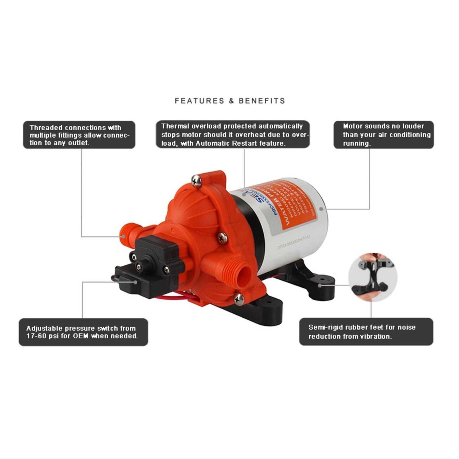 Seaflo 21-Series Diaphragm Water Pump - Zenithce