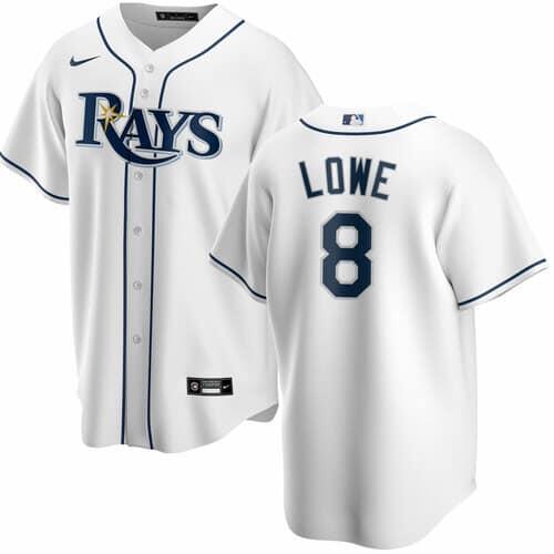 Tampa Bay Rays #8 Brandon Lowe White Cool Base Stitched Jersey - Zenithce