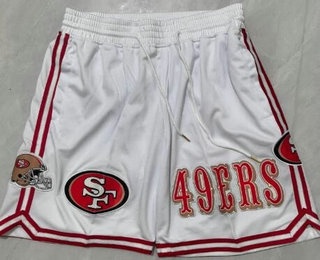 San Francisco 49ers White Just Don Shorts - Zenithce